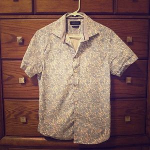 Bandana Print Button Up Shirt